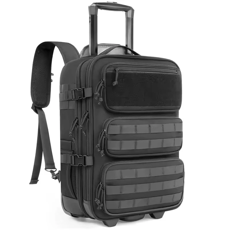 17-Inch laptop backpack, wheeled travel business bag, airline-approved trolley work travel luggage