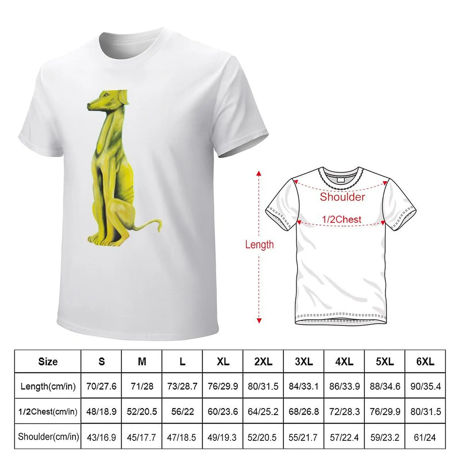 Galgo dorado T-shirt Aesthetic clothing summer clothes blacks korean fashion men t shirts