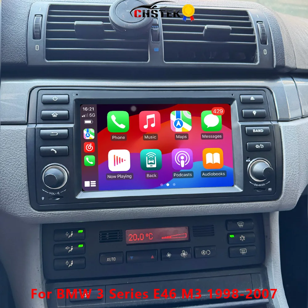 CHSTEK Android 14 Für BMW 3er Serie E46 M3 Rover 75 1998-2007 Autoradio Stereo Multimedia Carplay GPS WIFI 4G Bluetooth Autoradio