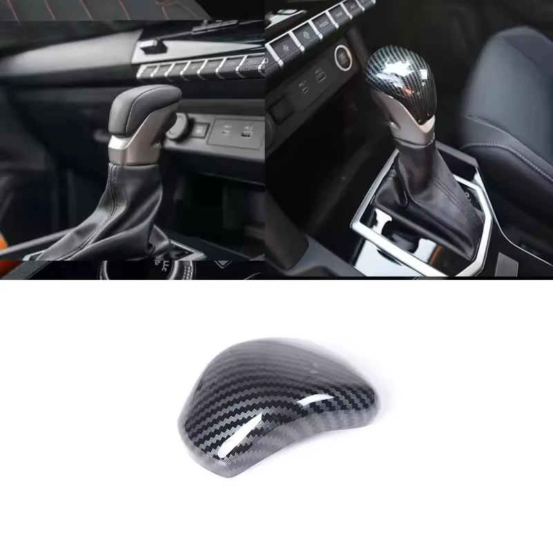 ABS Carbon Faser Auto Center Konsole Getriebe Shift Kopf Abdeckung Trim Für Mitsubishi Triton L200 2024 2025 2026 Innen Zubehör