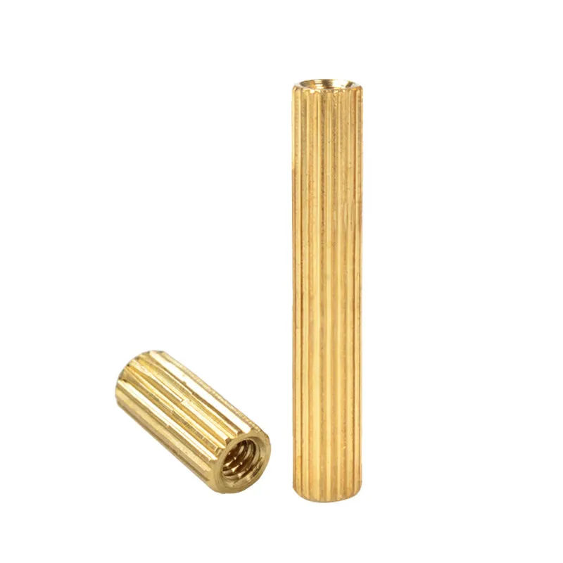 Knurled Brass Standoff, M2 Double Pass Hex Spacer for PCB, Security Camera Mount, Round Pillar Support, Hexagonal Brass Nut