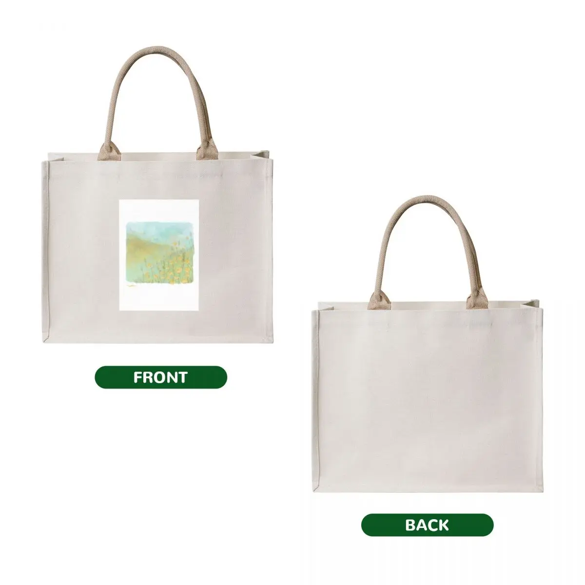 Fields of Yellow Tote Bag tote bag university tote bags aesthetic Woman shopper bag cute pouch