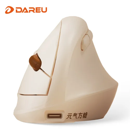 DAREU Mini Ratón Vertical ergonómico 2.4G USB Bluetooth Ratones Ópticos Inalámbricos 3 DPI Ajustable 1000,1600,2400 para Manos Pequeños