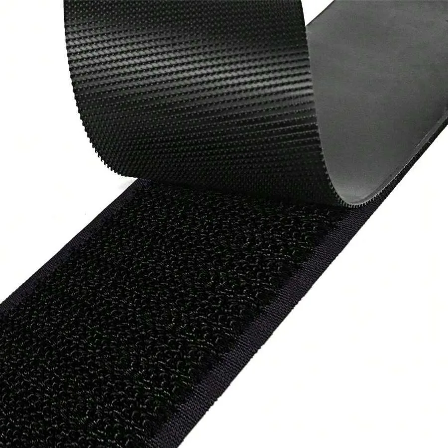

GO Feet Hook And Loop Tape Strips With Adhesive 2 Inches X 15 Ft Heavy Duty Industrial Strength Fasteners Indoor Outdoor Use Bl
