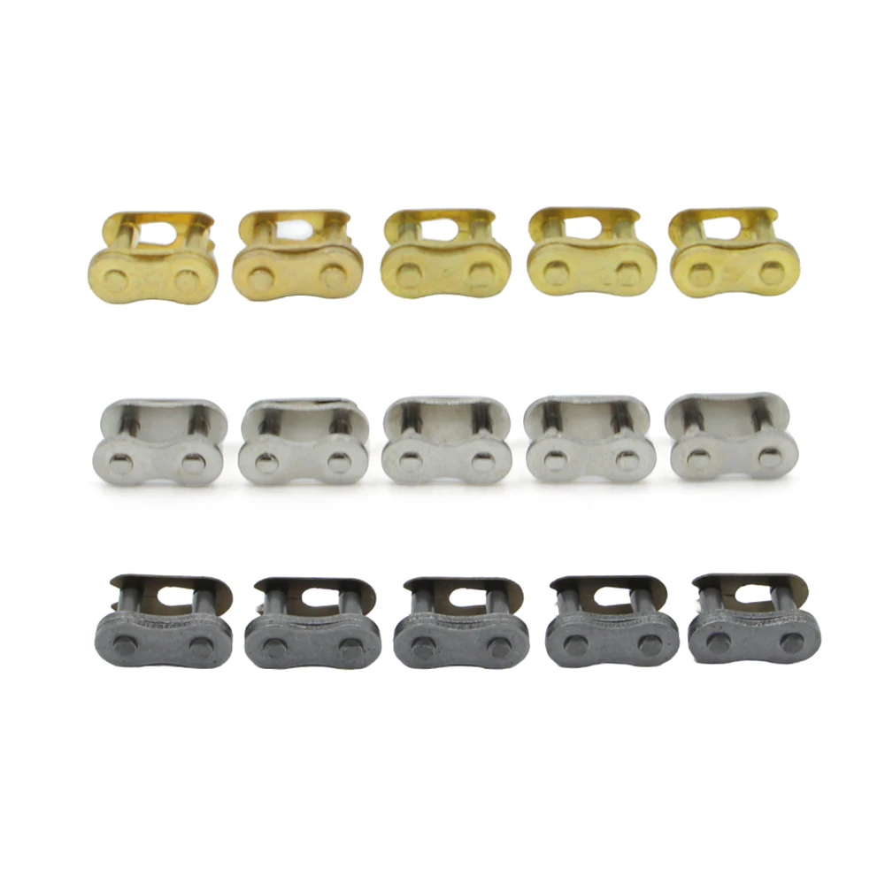 10pcs 420 Roller Heavy Duty Chain Master Chain Connecting Links for 90 110 125 150cc Motorcycle Pit Dirt Bike Scooter ATV Quad