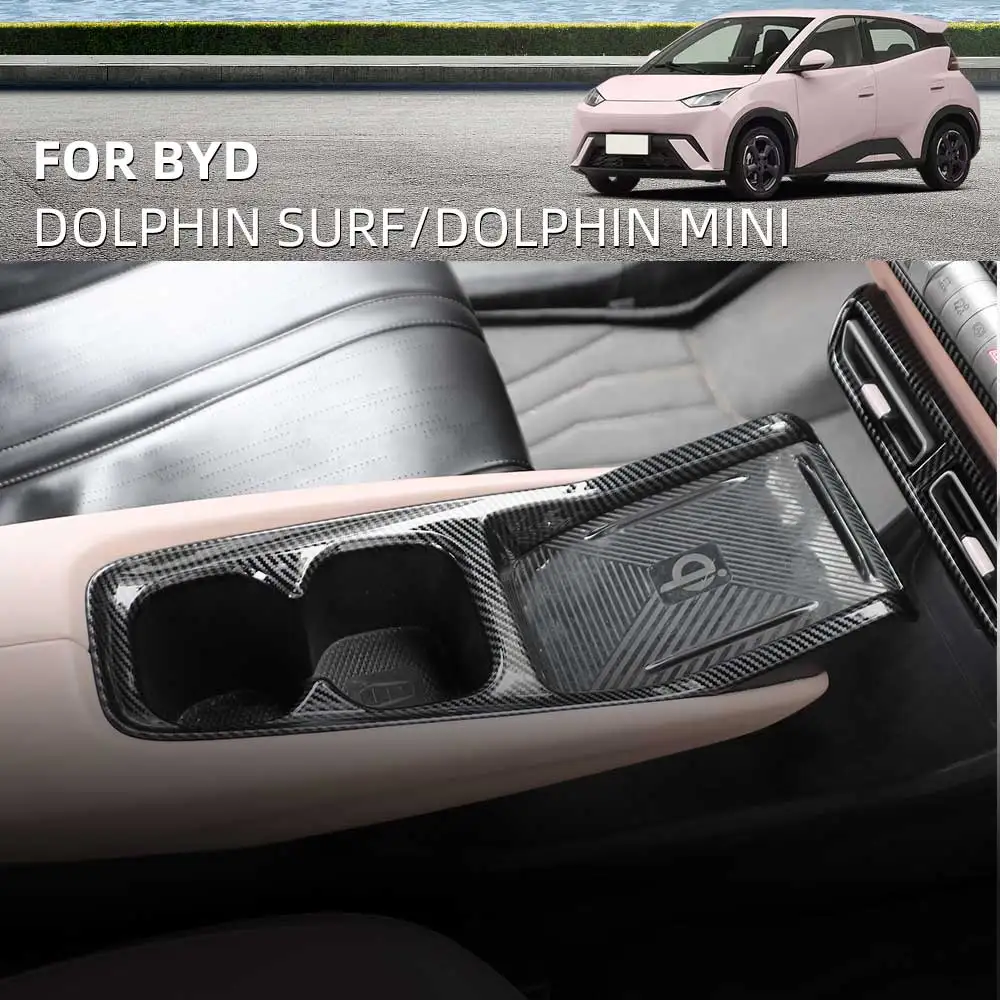 

For BYD Dolphin Mini Seagull Dolphin Surf 2024 2025 LHDAbs Carbon Car Gear Shift Box Panel Decorative Cover Trim Car Accessories
