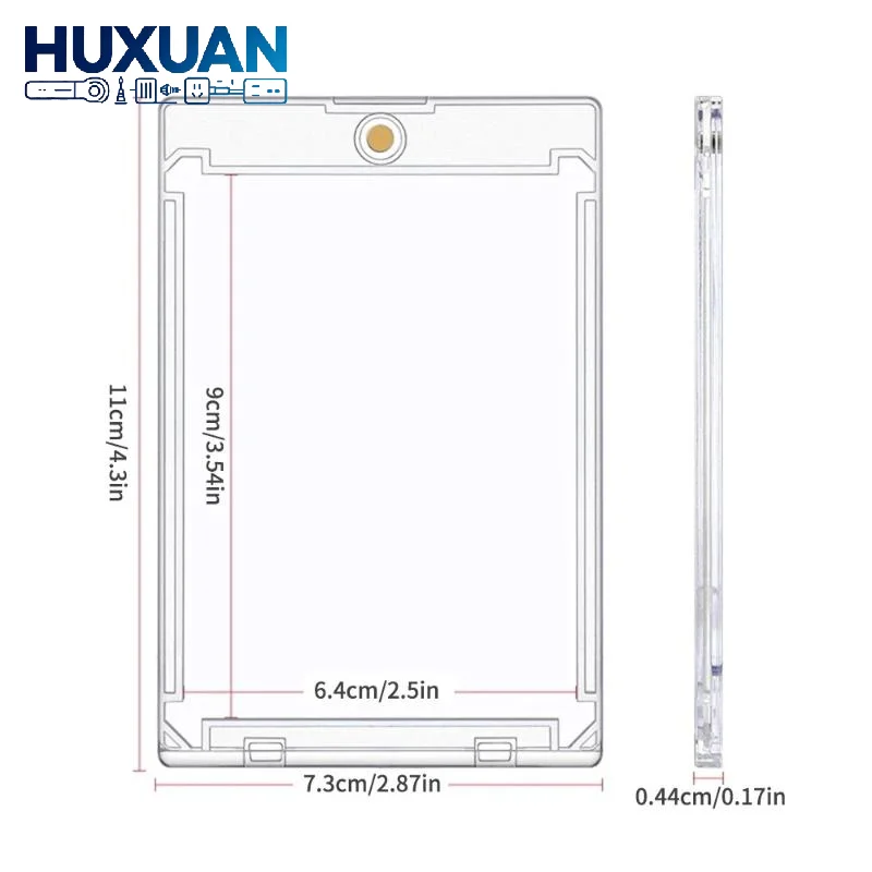 5/10PCS Clear Card Holder Magnetic Attraction Type Gaming Sports Trading Card Display Case Idol Photo Protective Sleeves