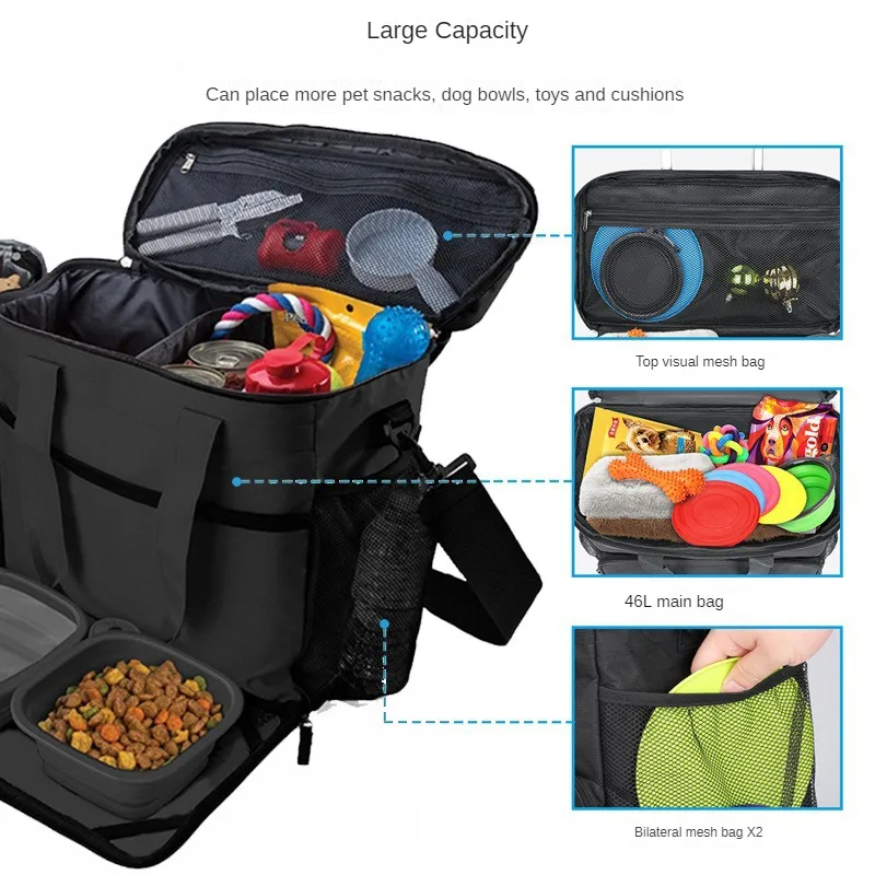 Borsa Portatrattini Per Cani – In Silicone E Lega, Con Moschettone, 20x7 Cm, Per Addestramento E Viaggi