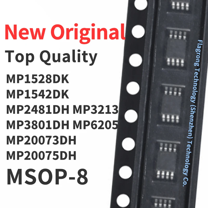 10 Pieces MP1528DK MP1542DK MP2481DH MP3213DH MP3801DH MP6205DH MP20073DH MP20075DH MSOP-8 Chip IC New Original