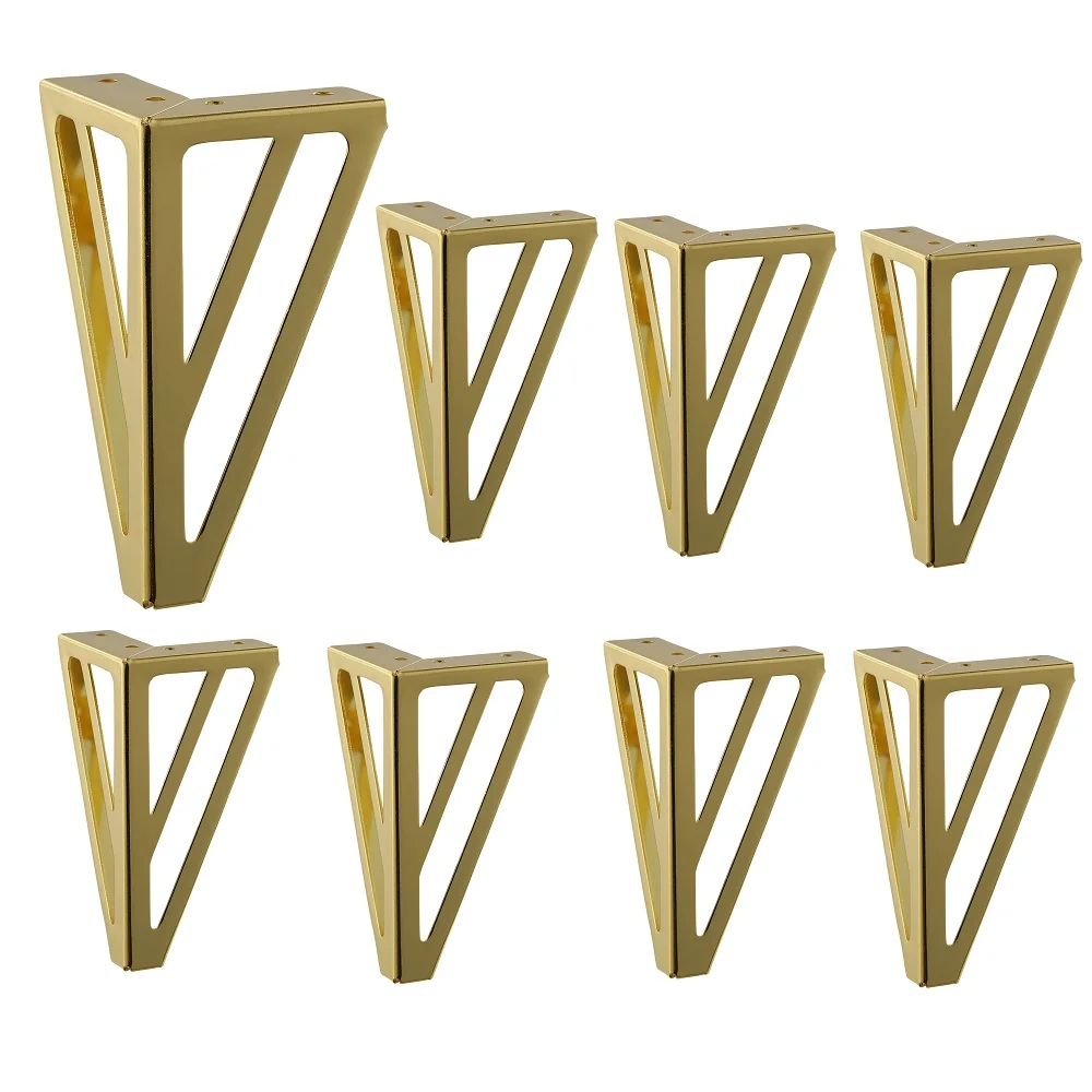 4 PCS Golden Furniture Hardware Accessories Modern Metal Sofa Legs Cabinet Coffee Table Sofa Feet