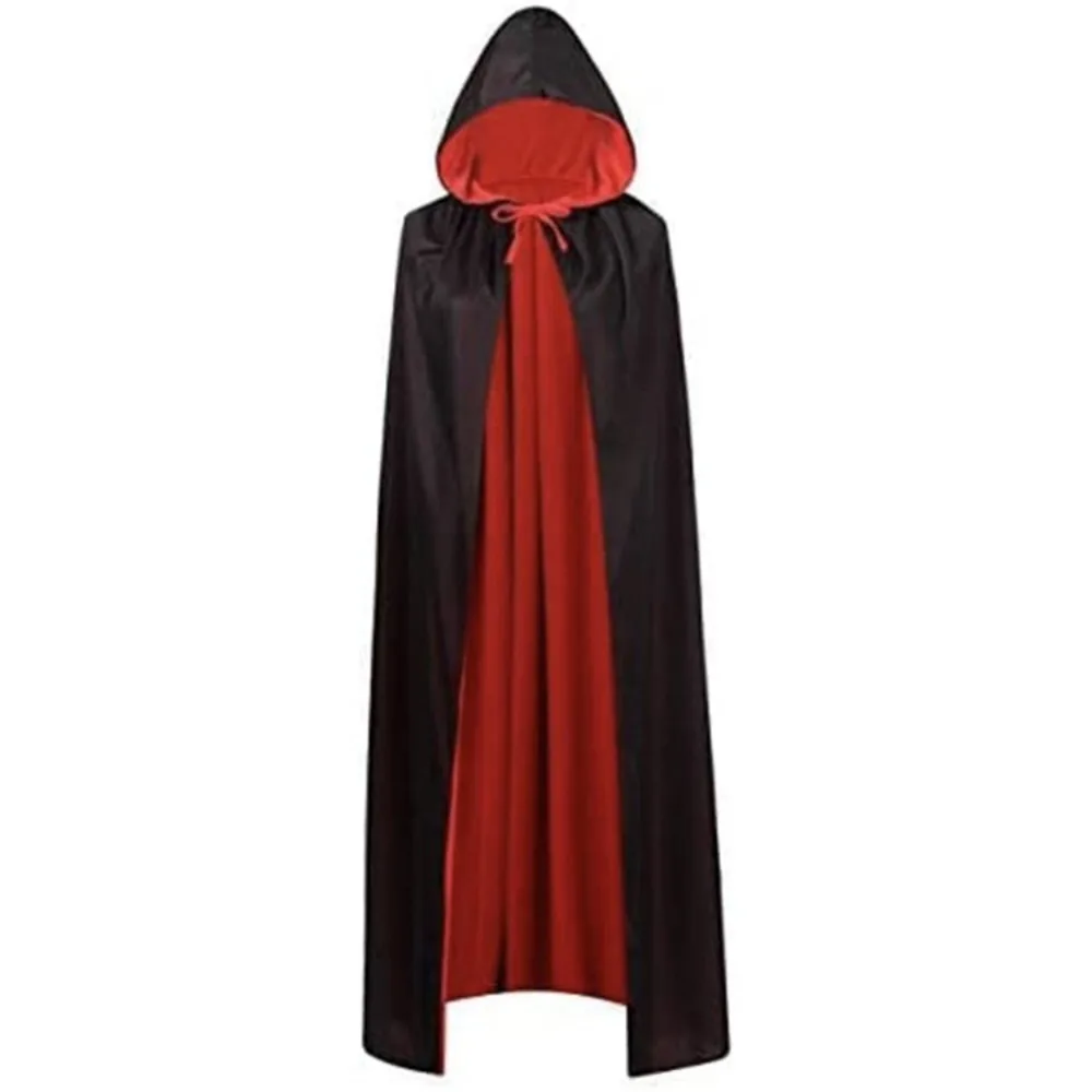 59inch Halloween Cape Scary Cosplay Dress Up Demon Cloak Dress Up Props Horror Costume Devil Hoody Cloak Halloween Costume