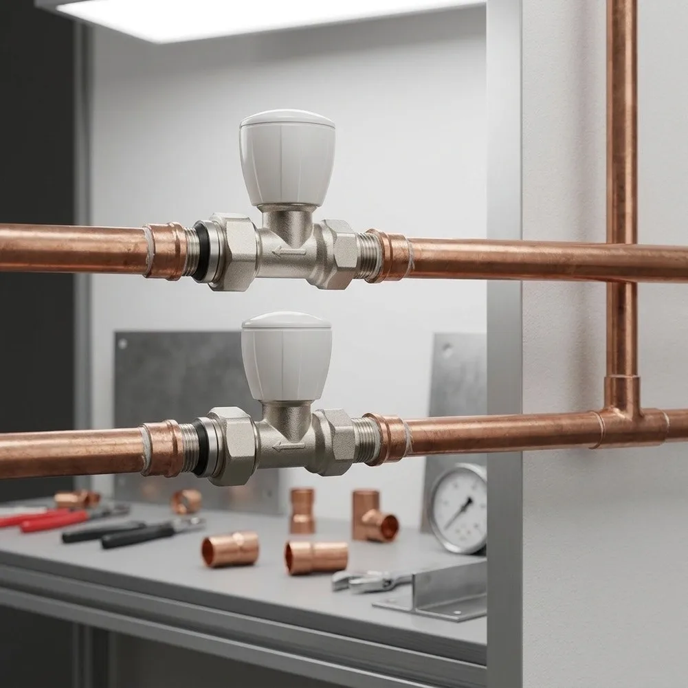2pcs DN15 Manual Straight-through Thermostatic Valves For Radiators For Accurate Temperature Regulation
