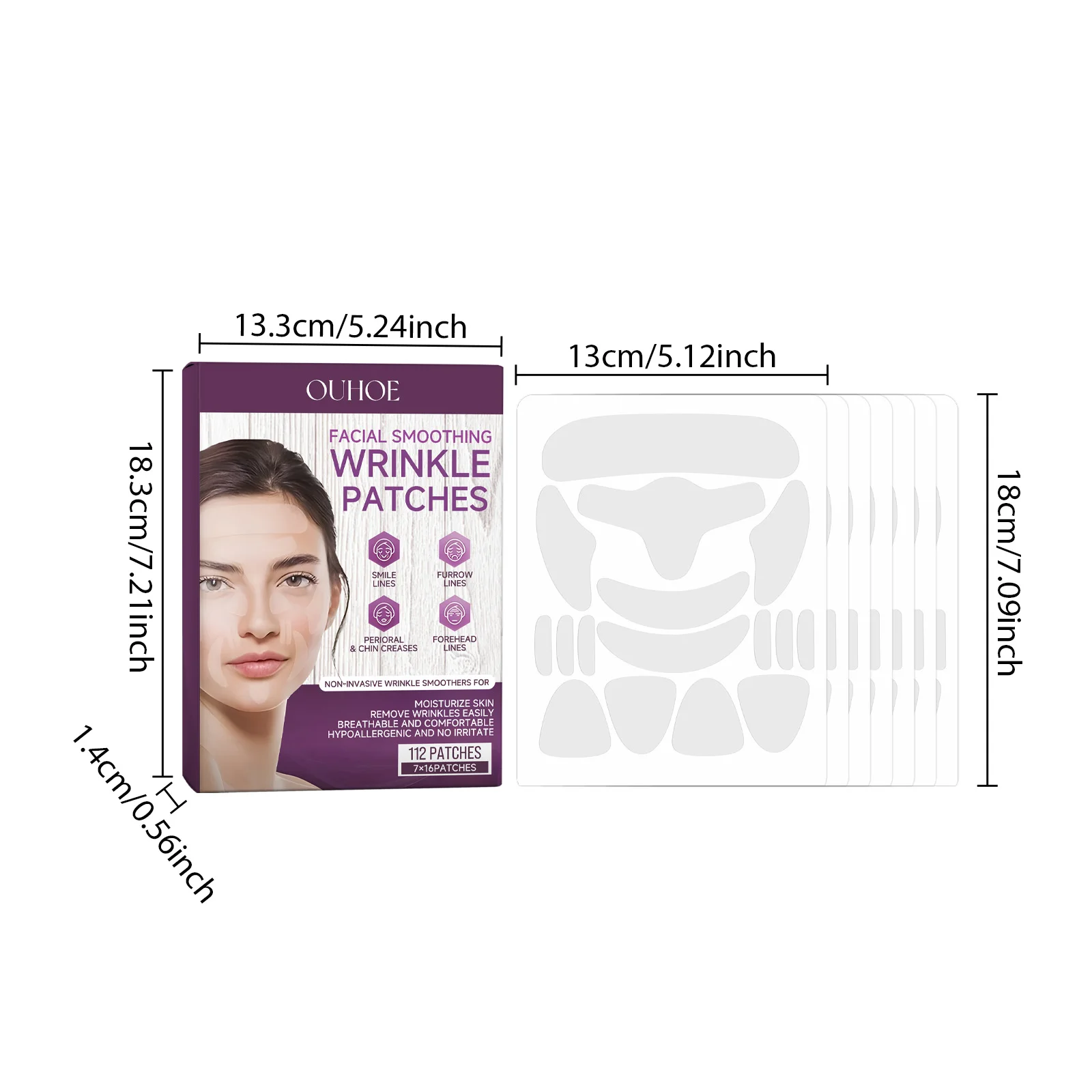 Facial Smoothing Wrinkle Patches Invisible Breathable V-Shape Face Lift Tape Enhance Firmness Elasticity Skin Lifting Sticker