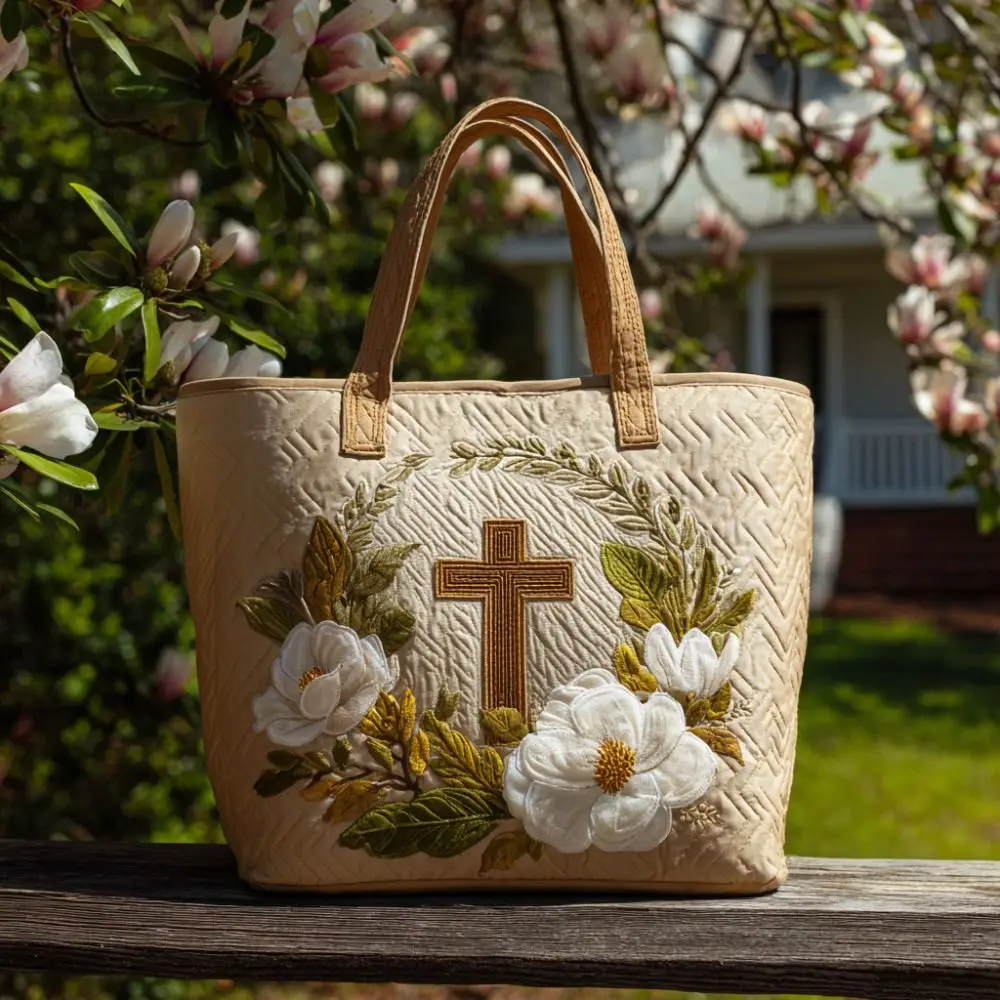 Neue gesteppte Tragetasche mit Katzenmuster, weiche Schultertasche mit Blumenmuster, strapazierfähige 3D-Schultertasche – Detail 10