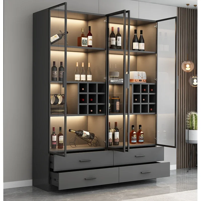 Wine Rack Whiskey Showcase Bar Cabinet Luxury Nordic Room Liquor Iron Wall Refrigerator Hanging Portable Decoration Accessories