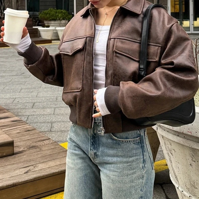 Women's Clothing 2025 Autumn New Fashion Jacket with Large Pocket Jacket