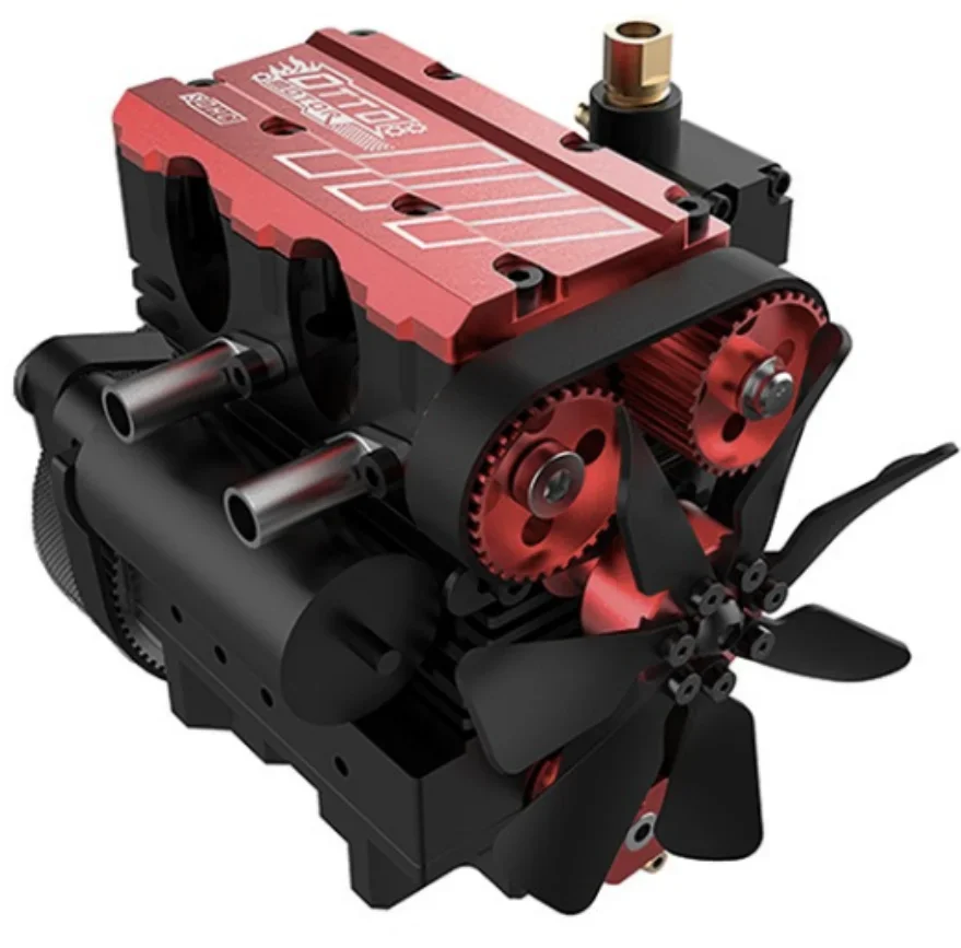 TOYAN FS-L200AC 4-suwowy silnik chłodzony powietrzem 7cc Inline 2-cylindrowy Nitro silnik spalinowy zestaw modeli do składania