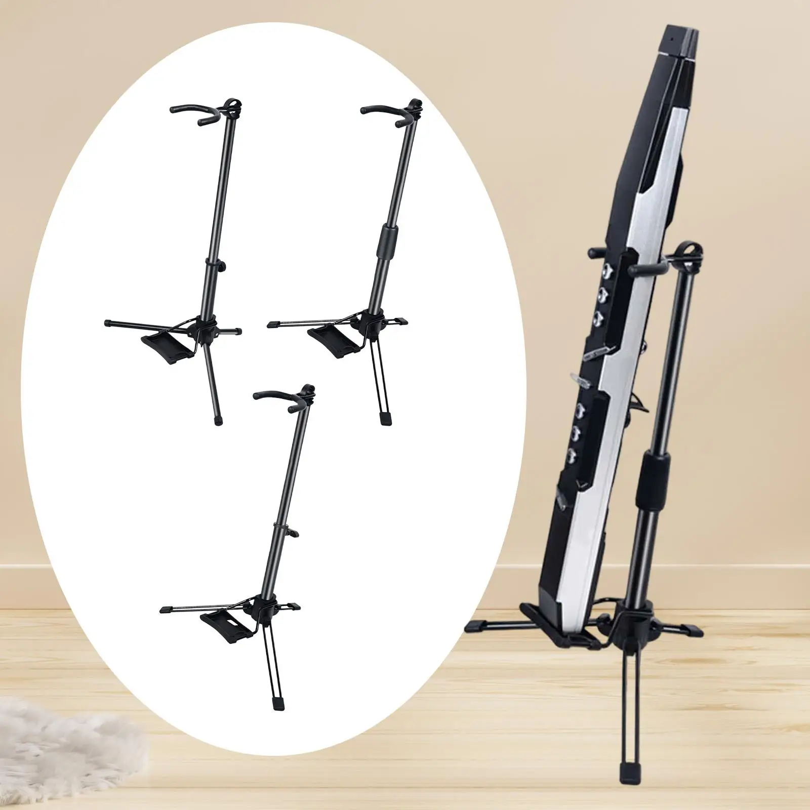 

Foldable Wind Instruments Holder Adjustable Height Tripod Stand for Digital Wind Instrument Stage Performance