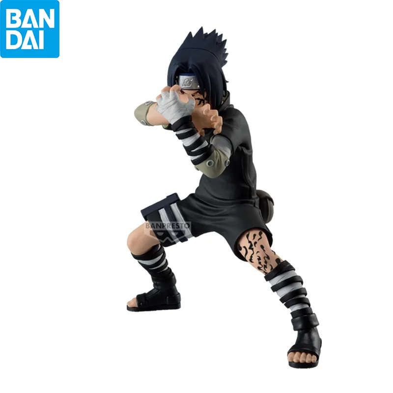 Original Bandai Naruto Vibration Stars Sasuke Uchiha Ⅲ Figure Banpresto 14cm Anime Figure Action Model Collectible Toys Gift Boy