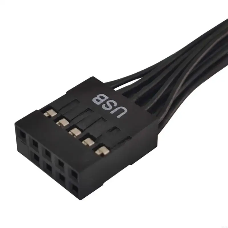17cm Motherboard USB 2.0 Cable USB2.0 Header Extension Cord 9Pin 1 Female To 2 Male Y Splitter Adapter Shielded Cable