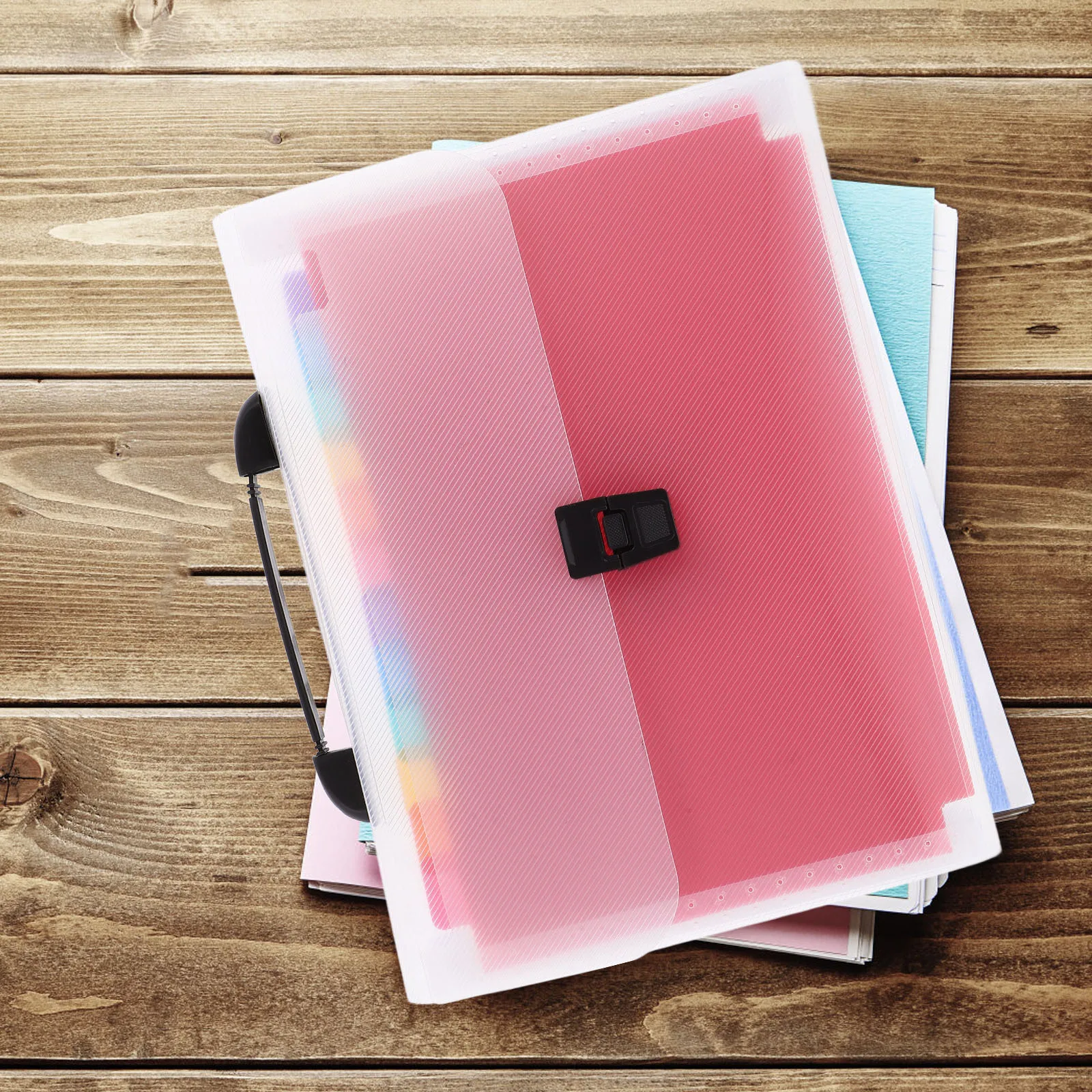 

Долговечная папка для документов из ПВХ, портативный, легкий, с несколькими карманами, расширяющийся органайзер для файлов, держатель для квитанций