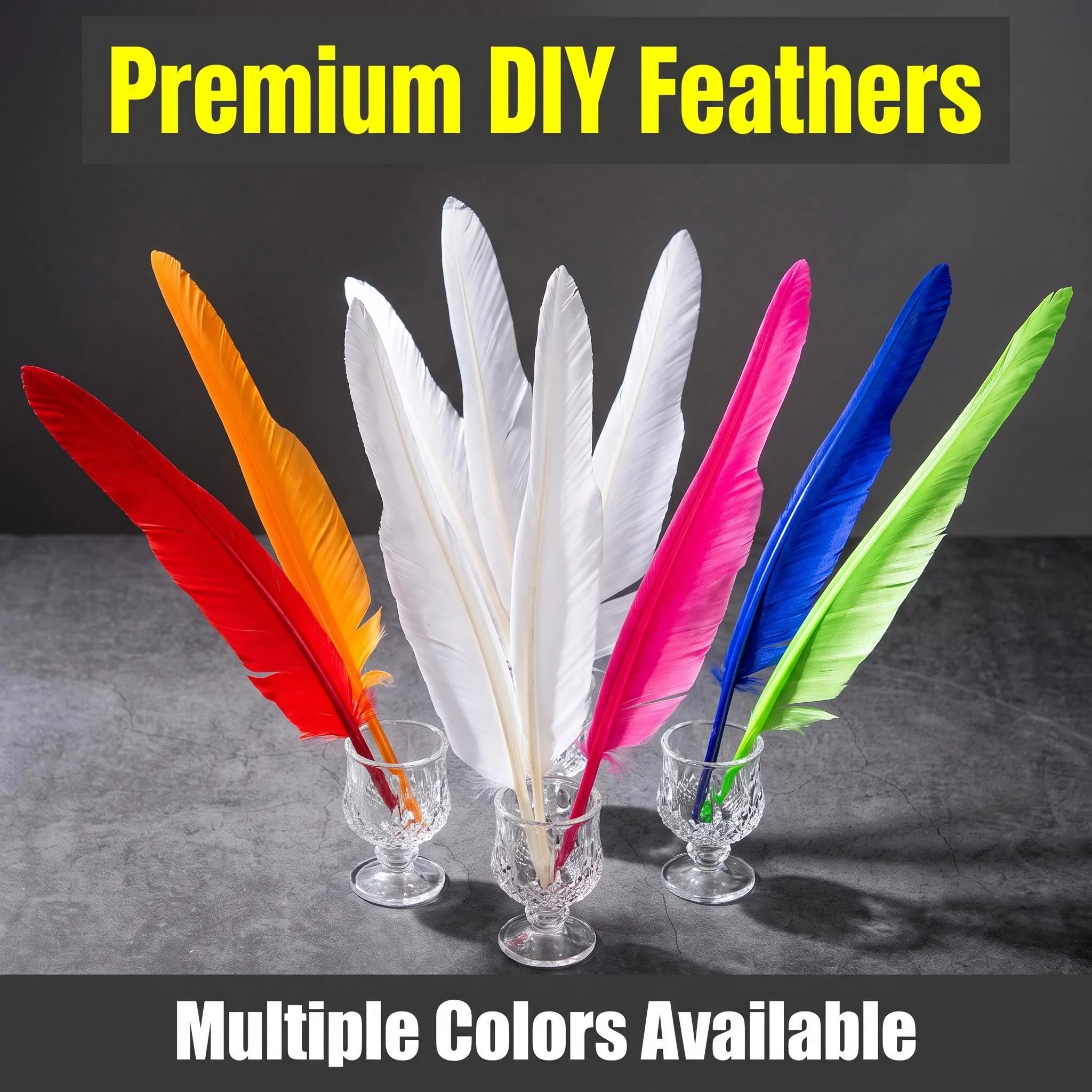 Natural Curved Goose Feathers White 30-35cm Long Feathers DIY Wing Making Angel Costume Headdress Craft Decoration Art Supplies