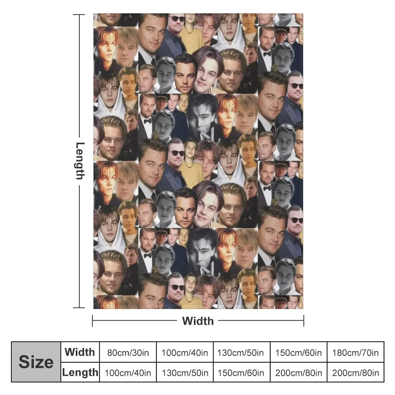 leonardo dicaprio photo collage Throw Blanket halloween Flannel Fabric Blankets