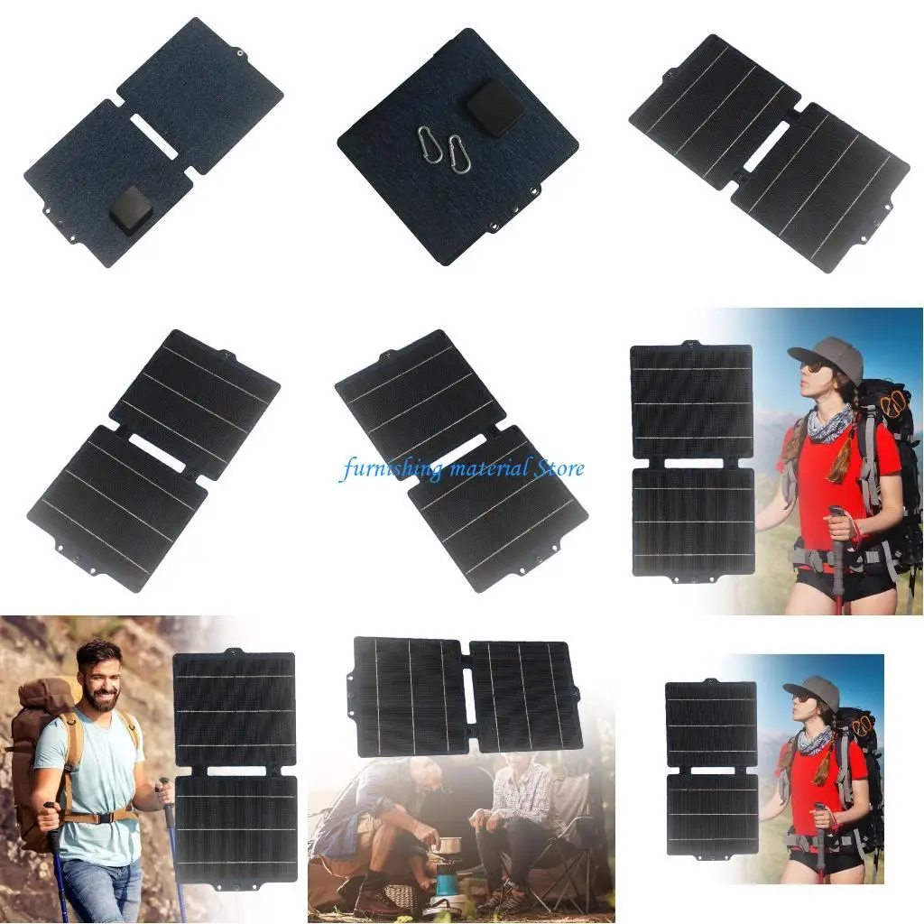 Y5GD 10W 5V جهاز اللوحة الكهروضوئية مع طلاء ETFE للمتانة، مخرج طويل البلورية أحادي البلورية قابل للنقل للسفر والسفر