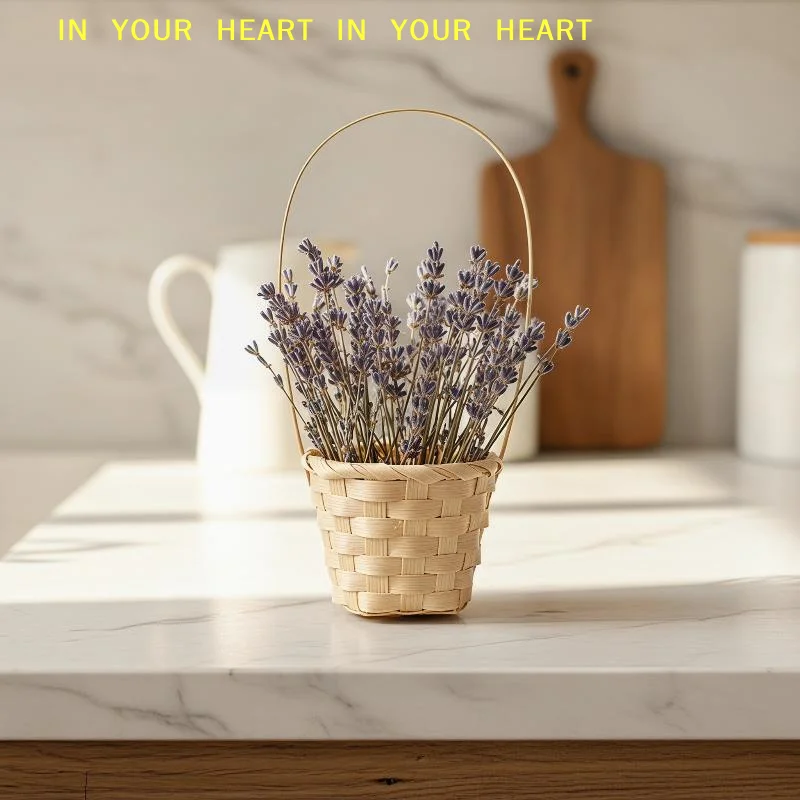 【X】10Pcs Bamboo Wicker Mini Basket Handmade Flower Small Storage Organizer Decorative Container for Baby Shower Favors Kitchen image 3