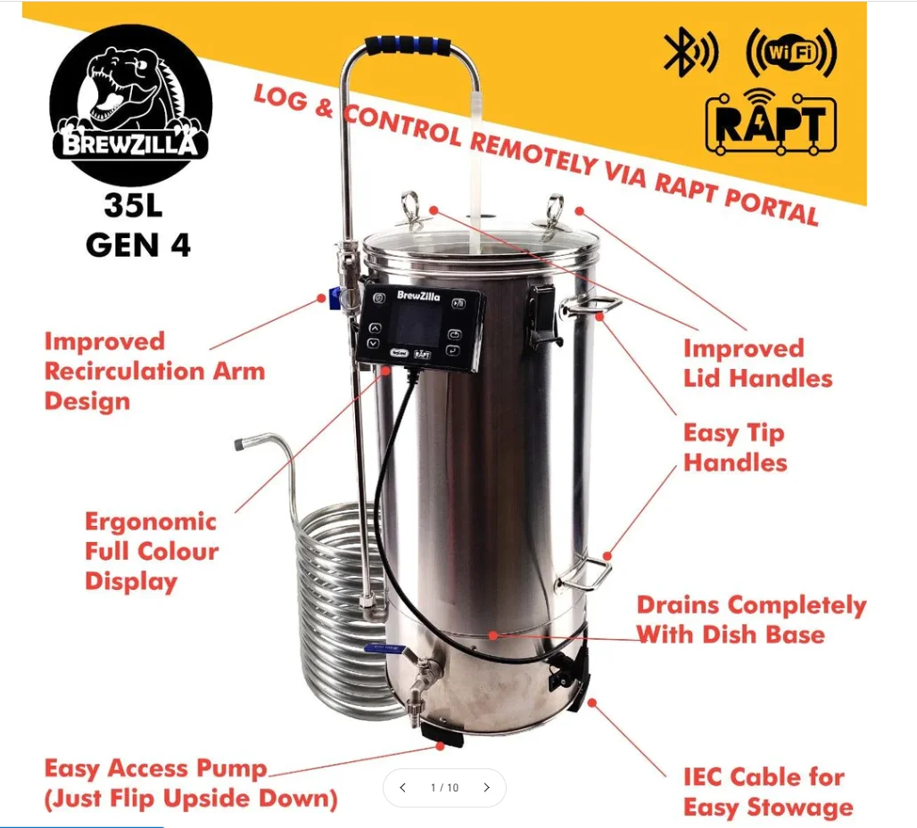 KegLand BrewZilla 35L - Replacement Immersion / Ice Bucket Chiller (Stainless Steel)