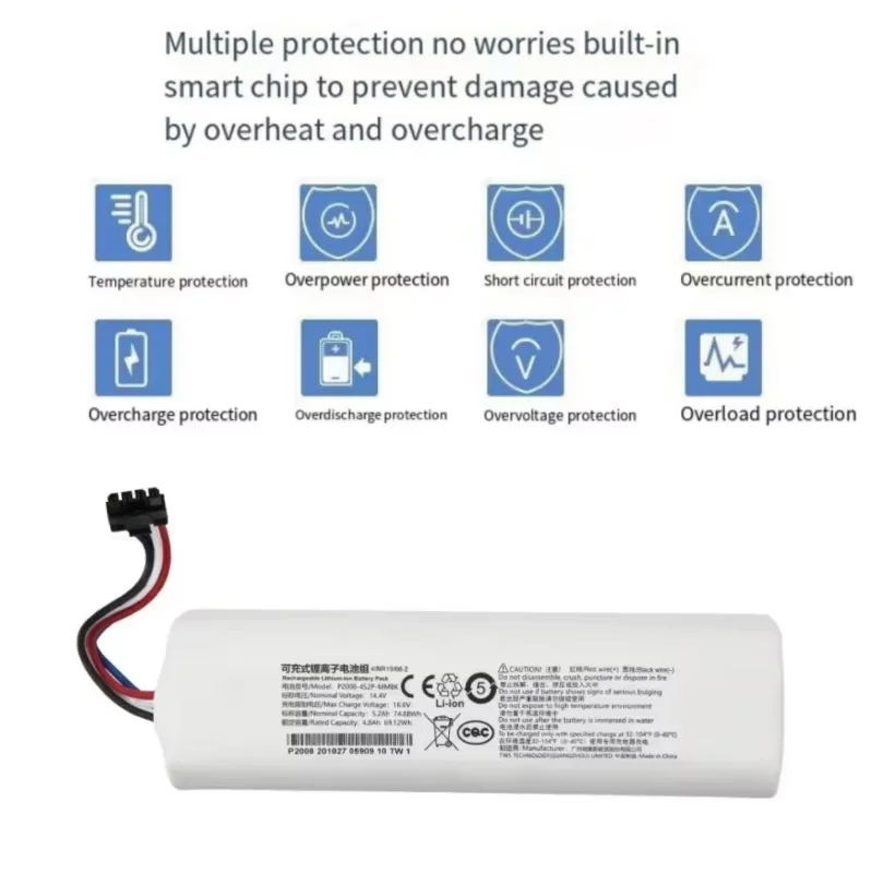 For Dreame F9 D9 L10 Pro Plus S10 S20 Robot Vacuum Cleaner Rechargeable Lithium ion Battery Pack 14.4V Lithium ion Battery Pack