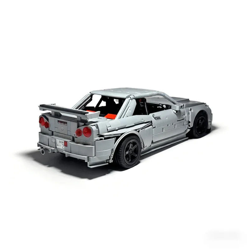 2086 деталей MOC Technical: Модель Nissan Skyline GT-R Z-tune Nismo R34, строительные блоки, архитектурные игрушки, рождественский подарок, образовательный набор