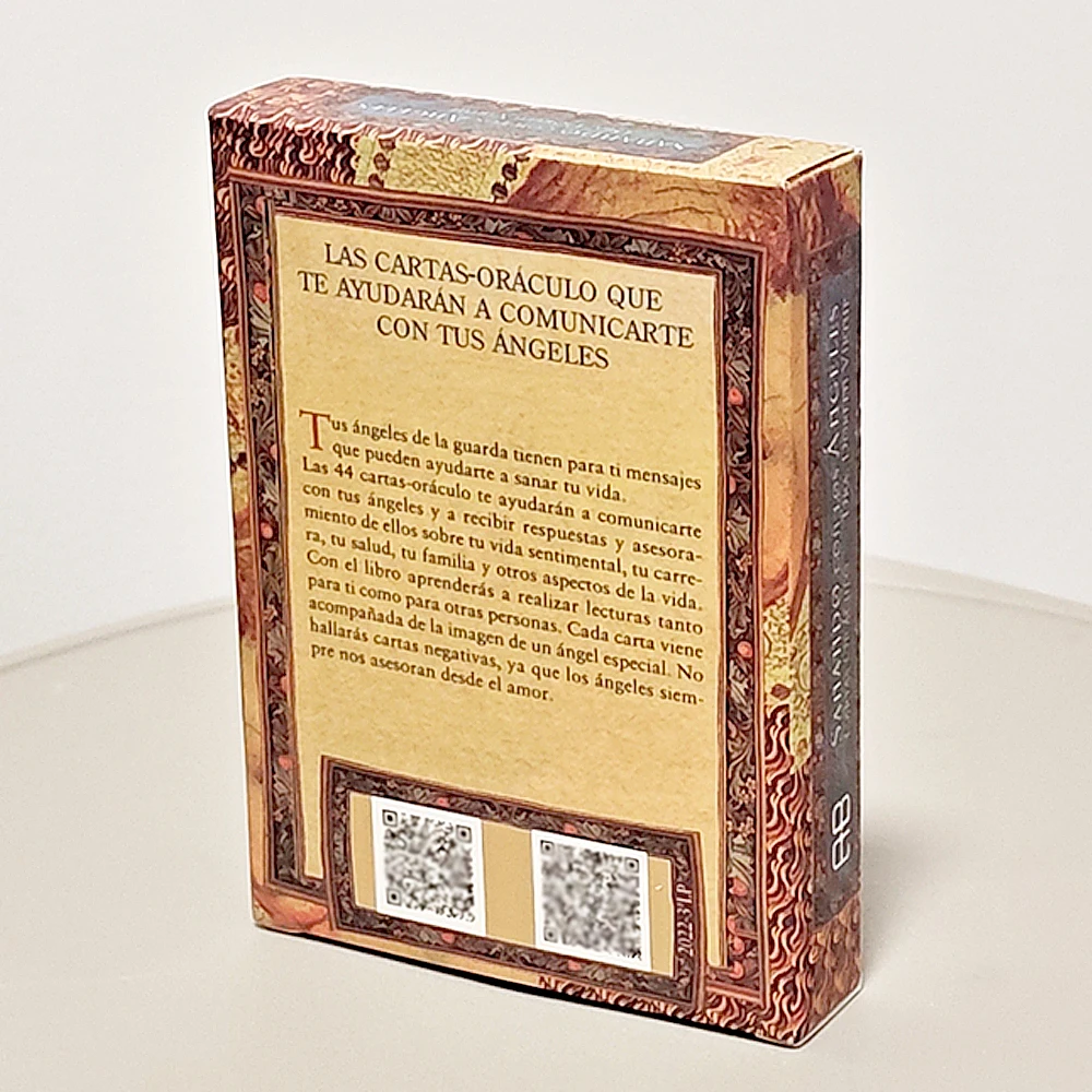 10.5*7.5cm Healing with The Angels Oracle Deck in Spanish Language 44 Oracle Cards