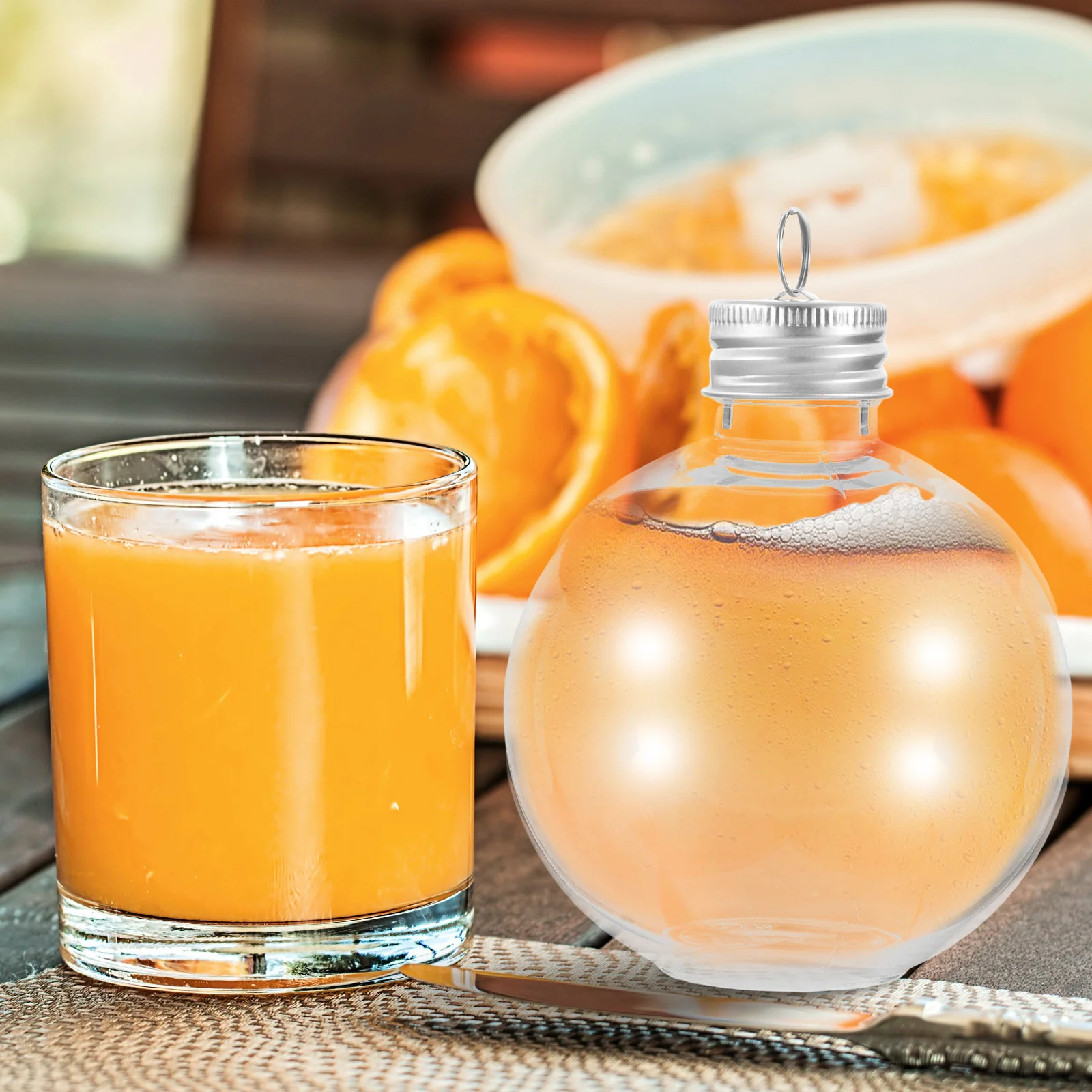 

10Pcs Transparent Bulb Shaped Bottle Portable Clear Juice Milk Bottles Leak Proof Airtight Multi Function Storage