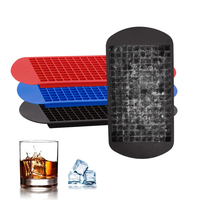 

160 Grid Ice Cube Silicone Mold Maker Foldable Tray Mini Square Popsicle