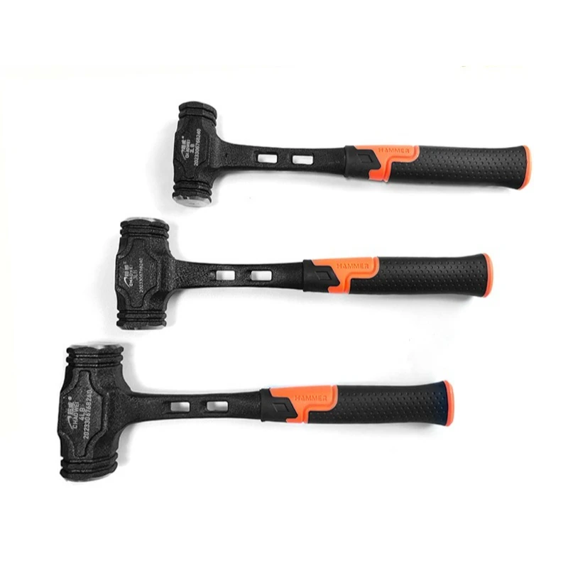 Zintegrowany Ośmiokątny Młotek Kempingowy Wytrzymały i Trwały Młotek do Rozbijania Ścian Amortyzujący Wstrząsy Wielofunkcyjne Narzędzia Ręczne