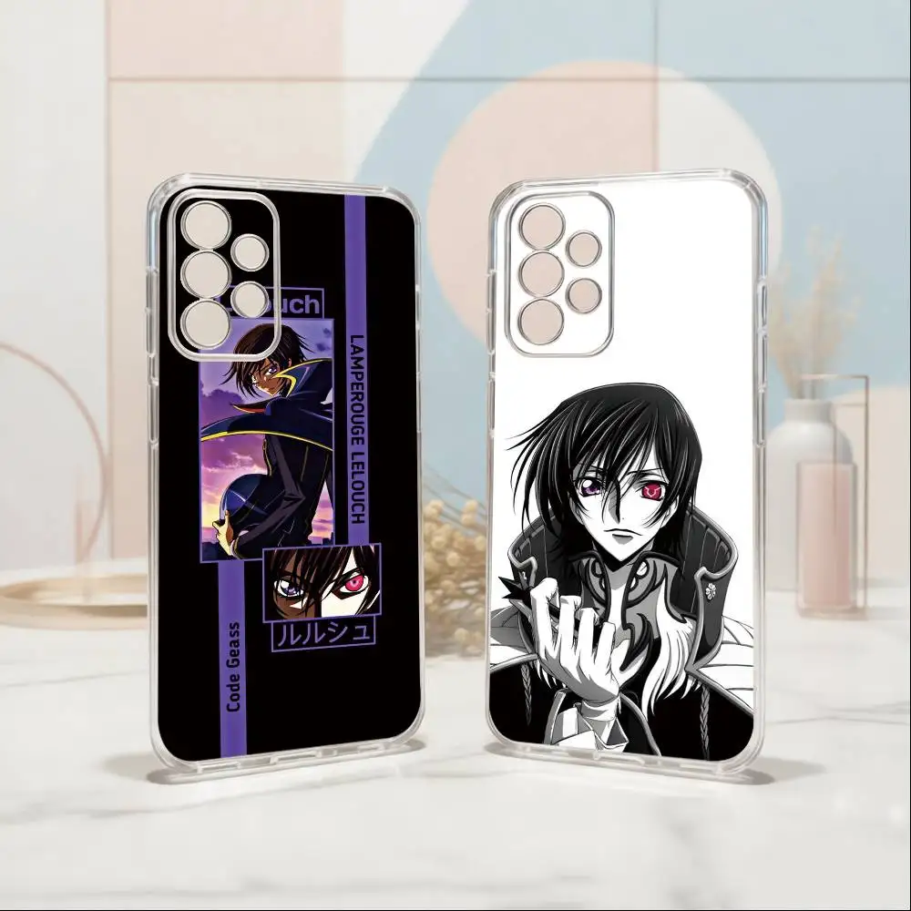 Anime CODE GEASS Lelouch Rebellion Phone Case For Samsung S25,S24,S21,S22,S23,S30,Ultra,S20,Plus,Fe Transparent Cover