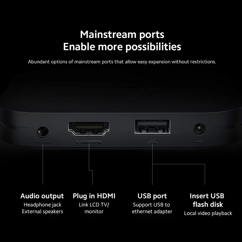 Światowa premiera globalna wersja Xiaomi Mi TV Box S(2. Generacji) 4K Ultra HD BT5.2 2GB 8GB Google TV asystent Google Smart TV Box