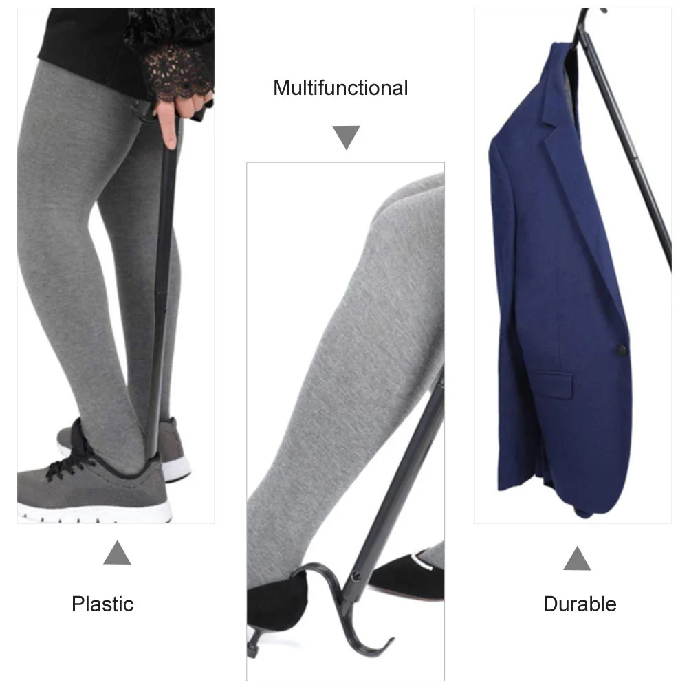 

Long Handle Elderly Dressing Aid Tool Plastic Sock Shoe Remover Shoe Sock Remover Reacher Dressing Stick Buddy Stick