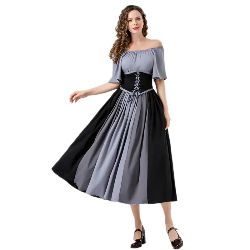 중세 빅토리아 빈티지 유럽과 미국의 공주 코스프레 의상 할로윈 레트로 코트 고딕 우아한 파티 드레스 ir;l5