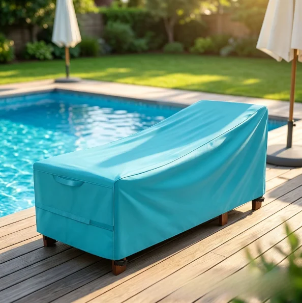 Outdoor Chaise Lounge Cover Compatible with Most Recliner Chairs Using 420D Oxford Fabric and UV Protection Technology