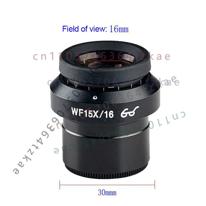 WF15X Diopter Adjustable High Eye Point Wide‑angle Microscope Eyepiece 30mm Mount Tube