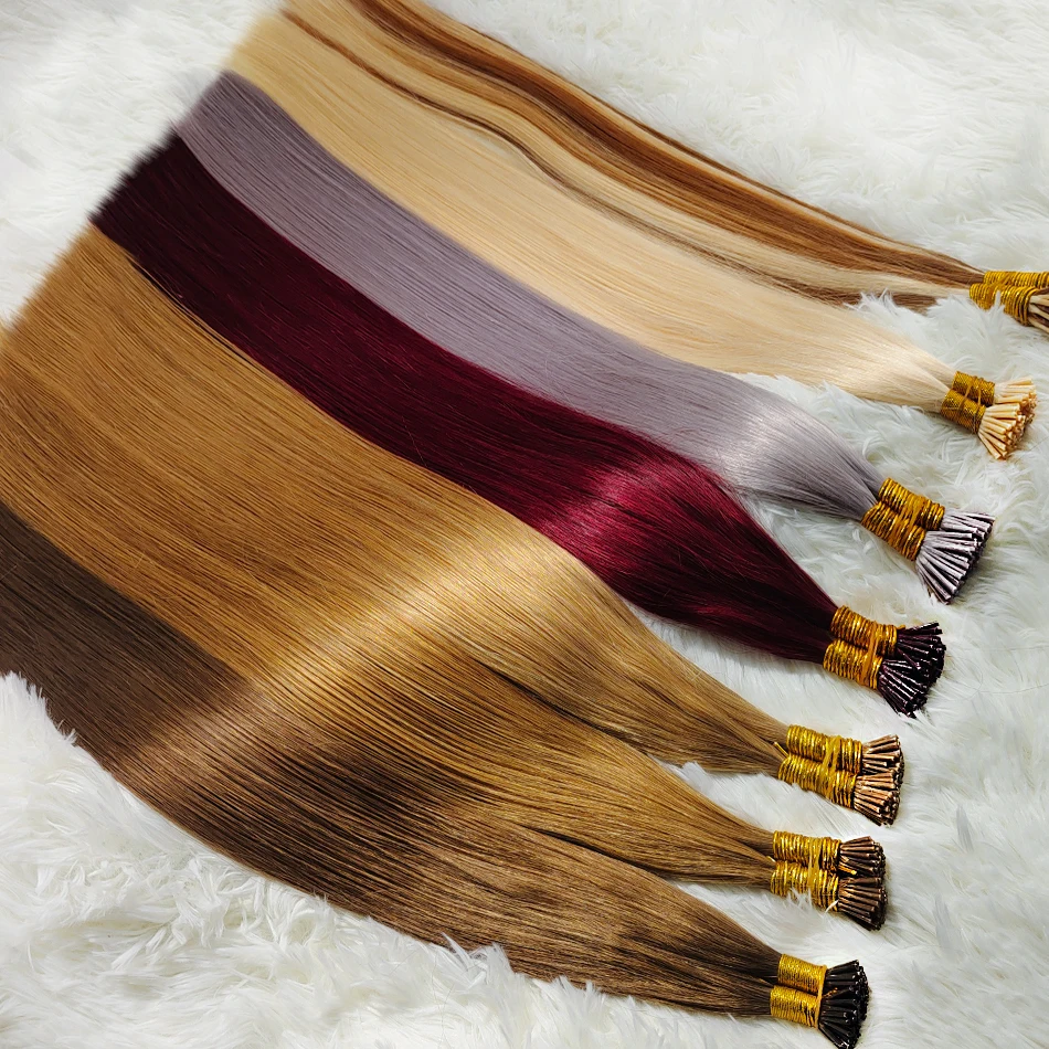 Straight I TIP Human Hair Bulk 100% Real Human Hair Extensions Real Natural Hair No Weft For Braiding Wholesale