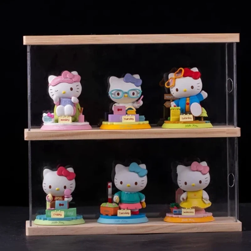 

Kuromi Chocolate Workshop Dim Sum Dessert Cake Shop Series Blind Box Kawaii Mini Action Figure Model Decor Girl Festival Gifts