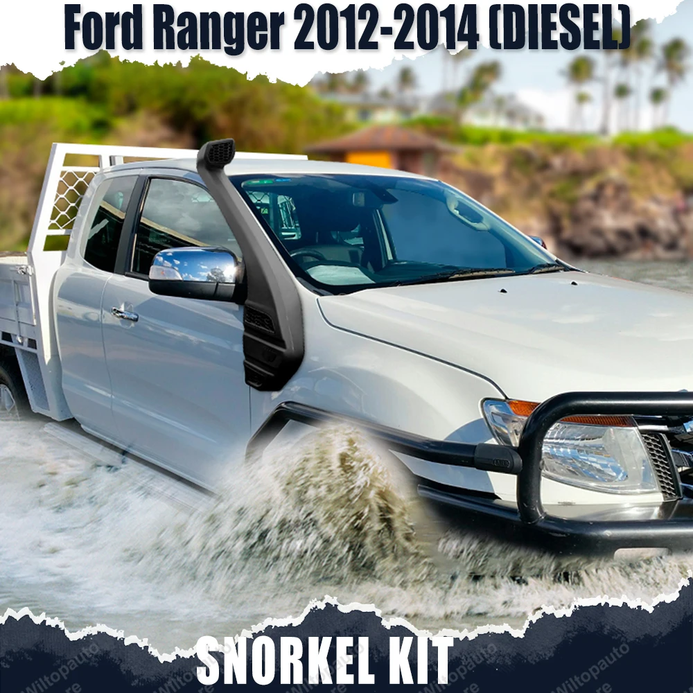 Off Road Air Intake Snorkel Kits For Ford Ranger 2012-2014 T6 XL XLT Wildtrak Wading Breather Hose Pipe Car Exterior Accessories