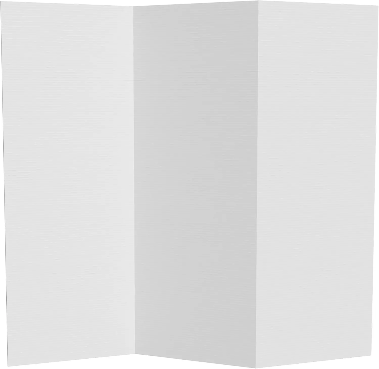 

3-Panel White Cardboard Folding Screen, 4 ft Short for Temporary Privacy and Decor