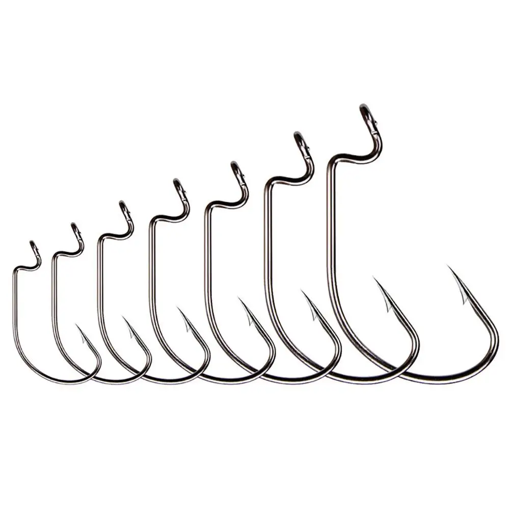 

50Pcs Fishing Hooks High Carbon Steel Extra Wide Barbed Fishhooks Fishing Tackle Accessories For Saltwater Freshwater Wholesale