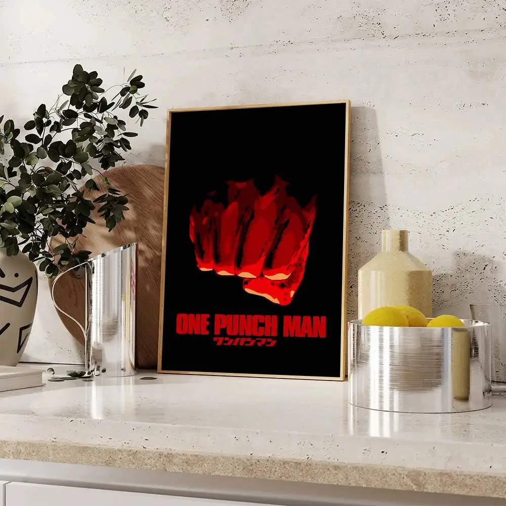Cartoon Anime Funny O-One-P-Punch Man Manga Posters HD Print Vintage Wall Art Decor for Home Study Room - view 6