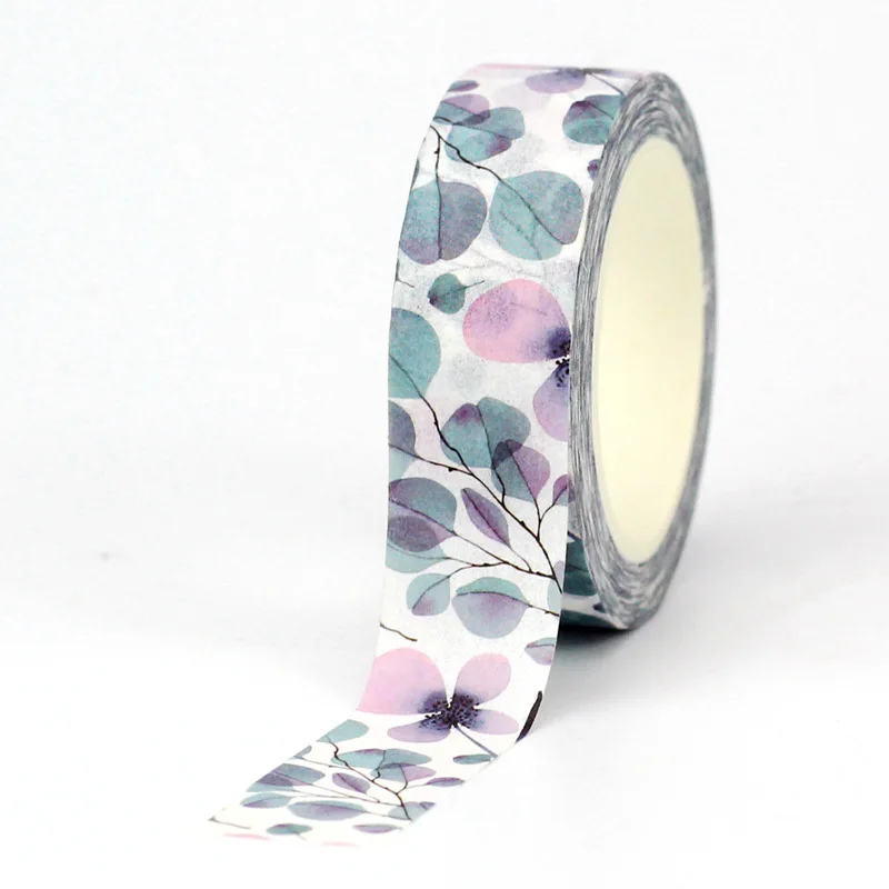 Bulk NEW 1PC 10M Decorative Lovely Flowers Leaves Washi Tapes Set for Scrapbooking Journal Masking Tape Kawaii Stationery