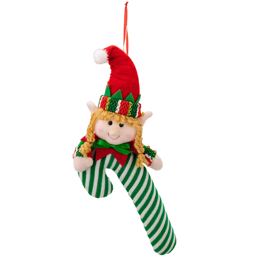 Adorable Christmas Party Christmas Elf Pendant Holiday Plush Doll Classic Christmas Colors Handmade And Unique